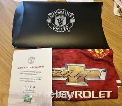 024 Marcus Rashford signed Manchester United Football Shirt +Presentation Case