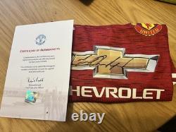 024 Marcus Rashford signed Manchester United Football Shirt +Presentation Case