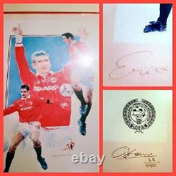 030 Eric Cantona Signed Manchester United framed print