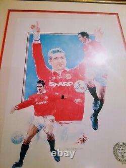 030 Eric Cantona Signed Manchester United framed print