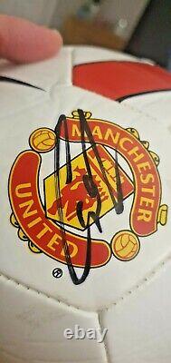 087 Signed Manchester United Football with COA