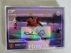 10/25 Topps Champions League 30 Seasons Andy Cole Manchester United Signed Card