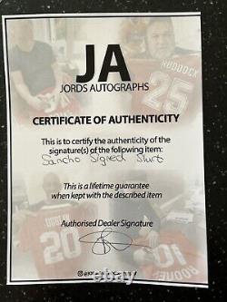 100% authntic signed manchester unted Sancho shirt COMES WITH COA