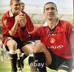 12x12 Photo Hand Signed by Manchester United Legend Eric Cantona + Verified COA