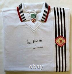 1976-77 Manchester United Away Signed Shirt Lou Macari