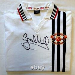 1978 Manchester United Away Centenary Signed Shirt Gordon Merlin Hill