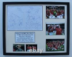 1998-99 Manchester United Treble Winners Squad Signed Framed Display (18863)