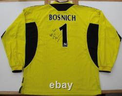 1999-00 Mark Bosnich Signed Manchester United Champions Goalkeeper Shirt + COA