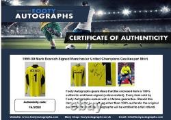 1999-00 Mark Bosnich Signed Manchester United Champions Goalkeeper Shirt + COA