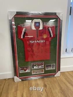 1999 Treble Winners Embroidered MUFC Issued Manchester United Squad Signed Shirt