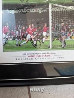 1999 UEFA Champions League Manchester United signed photo Sheringham A1 COA