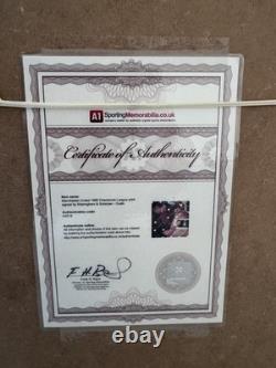 1999 UEFA Champions League Manchester United signed photo Sheringham A1 COA