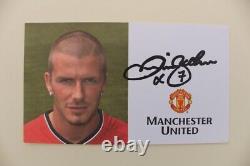 2000-02 David Beckham Signed Manchester United Club Card RARE (28356)