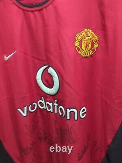 2002 03 Manchester United Champions Home Shirt Squad Signed With Coa