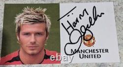 2002-04 David Beckham Signed Manchester United Official Club Card + COA