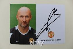 2002-04 Fabien Barthez Signed Manchester United Club Card VERY RARE (29202)