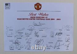 2004-05 Manchester United Football Squad Signed inc. Ronaldo, Scholes & Keane