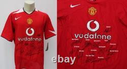 2005-06 Manchester United Cup Winners Home Shirt Squad Signed Rooney, Scholes ++