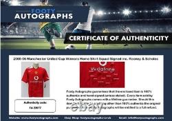 2005-06 Manchester United Cup Winners Home Shirt Squad Signed Rooney, Scholes ++