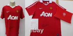 2010-11 Manchester United Champions Home Shirt Signed by Michael Owen COA & Case