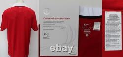 2010-11 Manchester United Champions Home Shirt Signed by Michael Owen COA & Case