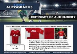 2010-11 Manchester United Champions Home Shirt Signed by Michael Owen COA & Case