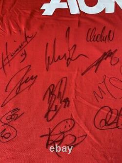 2010/11 Manchester United Signed By 11 Rio Vidic Carrick Park Shirt Man Utd COA