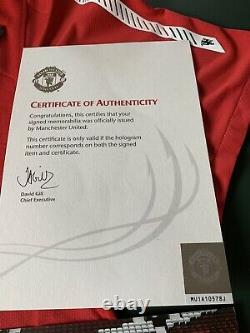 2010/11 Manchester United Signed By 11 Rio Vidic Carrick Park Shirt Man Utd COA