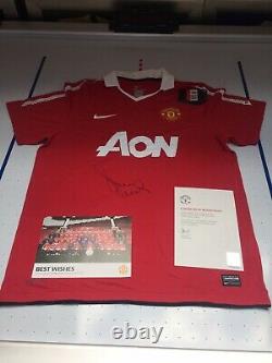 2010 2011 Paul Scholes Manchester United Signed Shirt Man Utd COA England BNWT