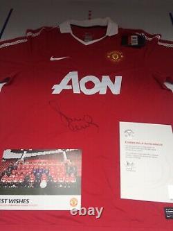 2010 2011 Paul Scholes Manchester United Signed Shirt Man Utd COA England BNWT