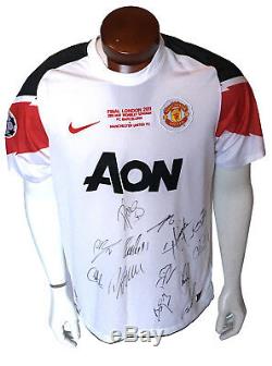 2011 Manchester United FC team signed jersey 14 auto Wembley Stadium Holo COA