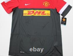 2012-13 Manchester United Champions Training Shirt Multi Signed inc. Scholes COA