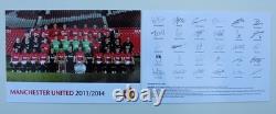 2013-14 Manchester United Home Shirt Signed Giggs, Evra, Fletcher + 1 COA & Map