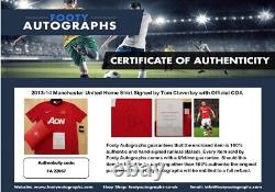 2013-14 Manchester United Home Shirt Signed by Tom Cleverley with Official COA