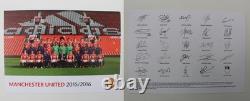2015-16 Manchester United FA Cup Winners Mounted Away Shirt Squad Signed + COA