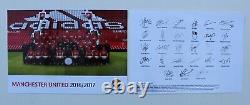 2016-17 Manchester United Europa League Winners Shirt Squad Signed + COA & Map