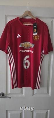 2016-17 Manchester United Home Shirt Signed by Paul Pogba RARE