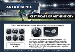 2017-18 Manchester United Football Squad Signed inc. Rashford & Valencia + COA