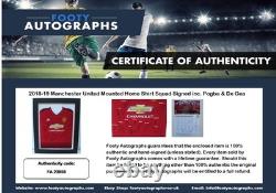 2018-19 Manchester United Mounted Home Shirt Squad Signed inc. Pogba & De Gea
