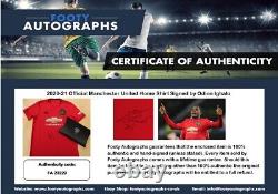 2020-21 Official Manchester United Home Shirt Signed by Odion Ighalo + COA