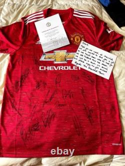 2020/21 Signed Football Shirt From Manchester United Squad