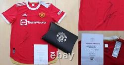 2021-22 Manchester United Home Shirt Signed by Raphael Varane with Official COA