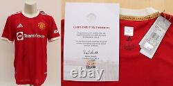 2021-22 Manchester United Home Shirt Signed by Raphael Varane with Official COA