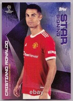 2021 Topps UEFA Summer Signings CRISTIANO RONALDO Man U Purple Parallel /25