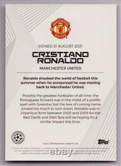 2021 Topps UEFA Summer Signings CRISTIANO RONALDO Man U Purple Parallel /25