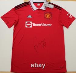 2022-23 Manchester United EFL Cup Winners Home Shirt Signed by Fred Official COA