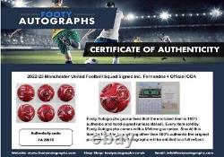2022-23 Manchester United Football Squad Signed inc. Fernandes + Official COA