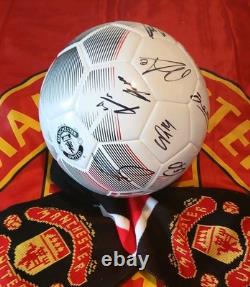 2023-24 Manchester United FA Cup Winners Football Squad Signed + Official COA