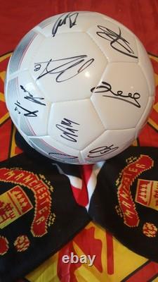 2023-24 Manchester United FA Cup Winners Football Squad Signed + Official COA