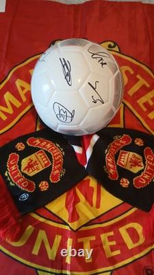 2023-24 Manchester United FA Cup Winners Football Squad Signed + Official COA